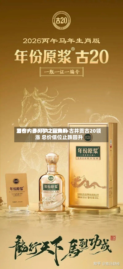 酒价内参6月11日费用
发布:洋河梦之蓝M6+古井贡古20领涨 总价低位止跌回升